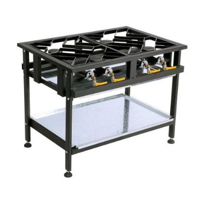 Picture of BOILING TABLE GAS - COMMERCIAL - 4 BURNER STAGGERED (BTG3004)