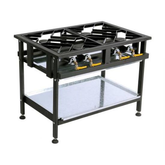 Picture of BOILING TABLE GAS - COMMERCIAL - 4 BURNER STAGGERED (BTG3004)