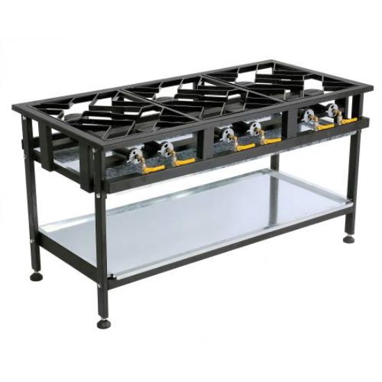 Picture of BOILING TABLE GAS - COMMERCIAL - 6 BURNER STAGGERED (BTG3006)