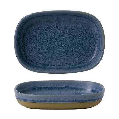 Picture of EMERGE - OSLO BLUE - SHALLOW TRAY - 17.3CM X 11.9CM X 3.3CM (6) (CC-EMBL-ET17.1)