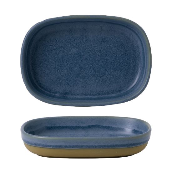 Picture of EMERGE - OSLO BLUE - SHALLOW TRAY - 17.3CM X 11.9CM X 3.3CM (6) (CC-EMBL-ET17.1)