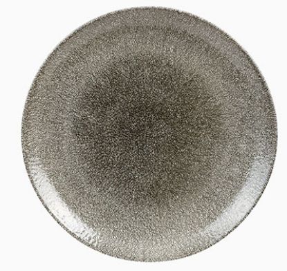 Picture of RAKU - QUARTZ BLACK - COUPE PLATE - 28.8CM (12) (CC-RKBQ-EV11.1)
