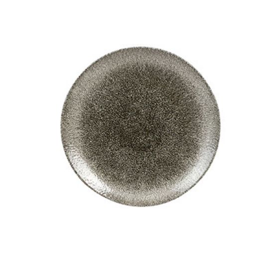 Picture of RAKU - QUARTZ BLACK - COUPE PLATE - 16.5CM (12) (CC-RKBQ-EVP6.1)
