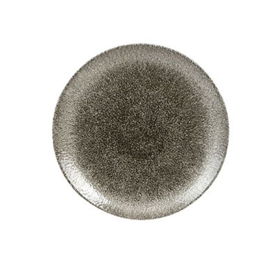 Picture of RAKU - QUARTZ BLACK - COUPE PLATE - 21.7CM (12) (CC-RKBQ-EVP8.1)