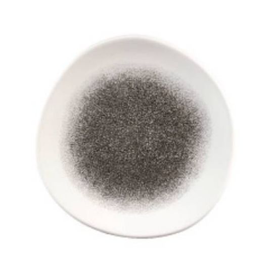 Picture of RAKU - QUARTZ BLACK - ORGANIC ROUND PLATE - 21CM (12) (CC-RKBQ-OG8.1)