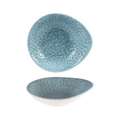 Picture of RAKU - TOPAZ BLUE - ROUND DISH - 16CM X 14.5CM (12) (CC-RKTB-ID6.1)