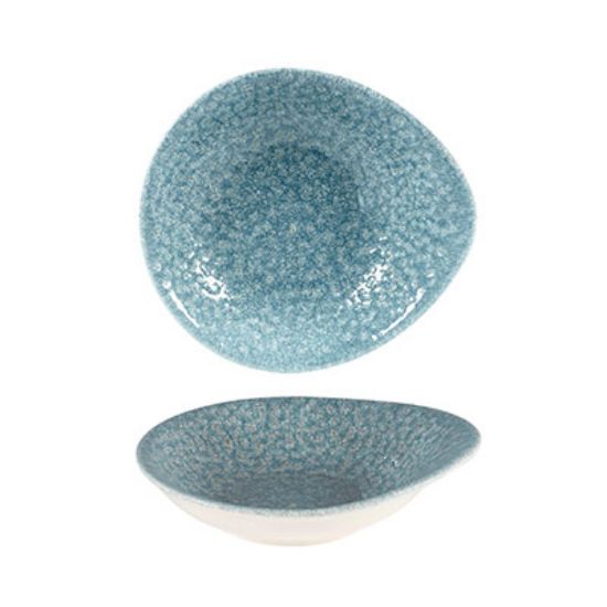 Picture of RAKU - TOPAZ BLUE - ROUND DISH - 16CM X 14.5CM (12) (CC-RKTB-ID6.1)