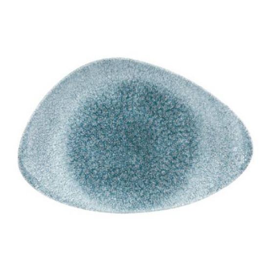 Picture of RAKU - TOPAZ BLUE - CHEFS' TRIANGLE PLATE - 30CM X 20CM (6) (CC-RKTB-TC30.0)
