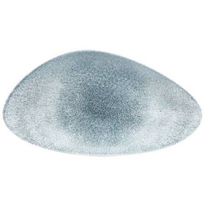 Picture of RAKU - TOPAZ BLUE - CHEFS' TRIANGLE PLATE - 35CM X 19CM (6) (CC-RKTB-TC35.1)