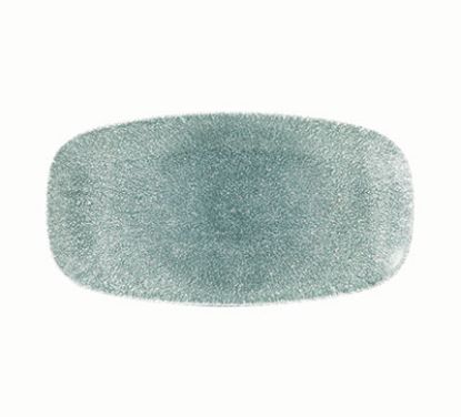 Picture of RAKU - TOPAZ BLUE - CHEFS' OBLONG PLATE - 29.8CM X 15.3CM (12) (CC-RKTB-XO11.1)