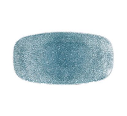 Picture of RAKU - TOPAZ BLUE - CHEFS' OBLONG PLATE - 35.5CM X 18.9CM (6) (CC-RKTB-XO14.1)