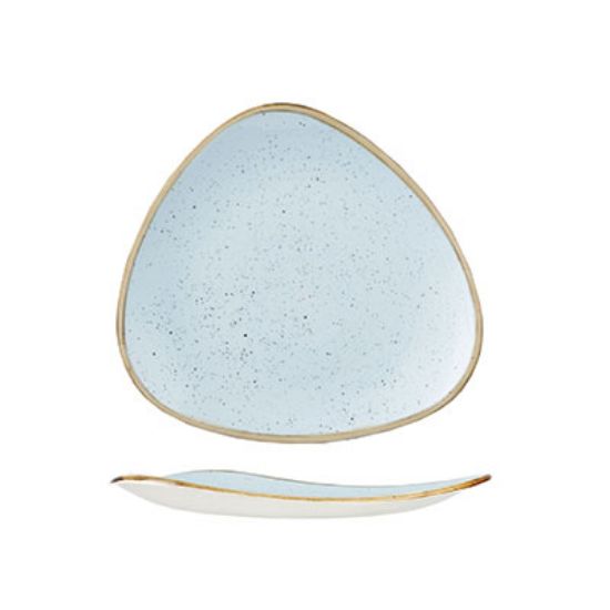 Picture of STONECAST - DUCK EGG BLUE - TRIANGLE PLATE - 19.2CM (12) (CC-SDES-TR7.1)