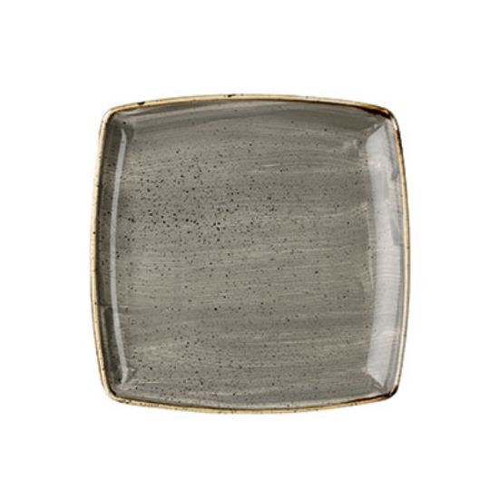 Picture of STONECAST - PEPPERCORN GREY - DEEP SQUARE PLATE - 26.8CM (6) (CC-SPGS-DS10.1)