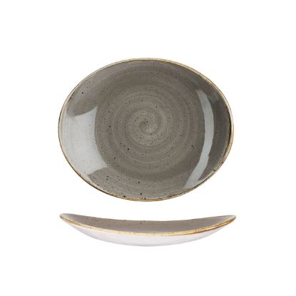 Picture of STONECAST - PEPPERCORN GREY - OVAL PLATE - 19.2CM (12) (CC-SPGS-OP7.1)