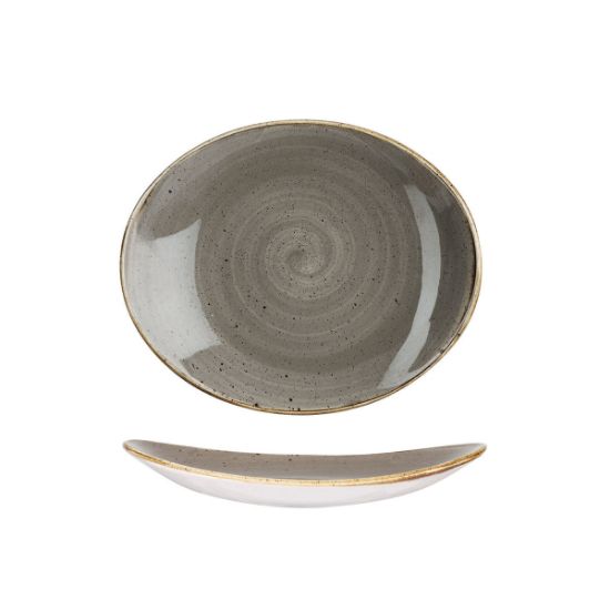 Picture of STONECAST - PEPPERCORN GREY - OVAL PLATE - 19.2CM (12) (CC-SPGS-OP7.1)