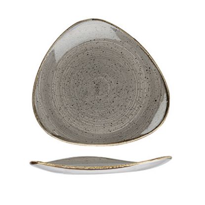 Picture of STONECAST - PEPPERCORN GREY - TRIANGLE PLATE - 26.5CM (12) (CC-SPGS-TR10.1)