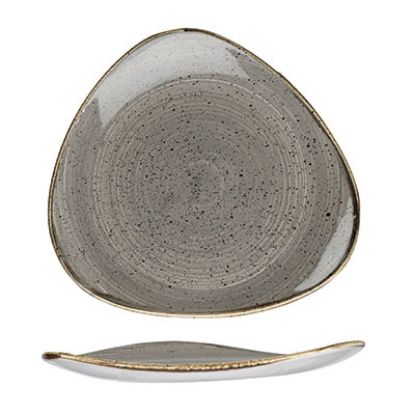 Picture of STONECAST - PEPPERCORN GREY - TRIANGLE PLATE - 31.1CM (6) (CC-SPGS-TR12.1)
