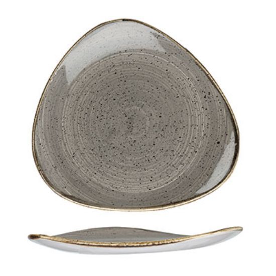 Picture of STONECAST - PEPPERCORN GREY - TRIANGLE PLATE - 31.1CM (6) (CC-SPGS-TR12.1)