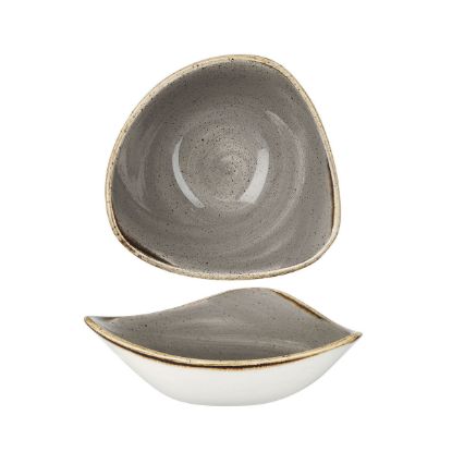 Picture of STONECAST - PEPPERCORN GREY - TRIANGLE BOWL - 15.3CM (12) (CC-SPGS-TRB6.1)