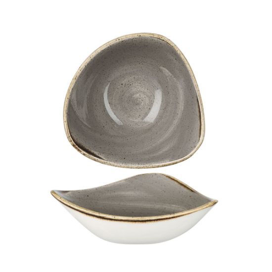 Picture of STONECAST - PEPPERCORN GREY - TRIANGLE BOWL - 15.3CM (12) (CC-SPGS-TRB6.1)