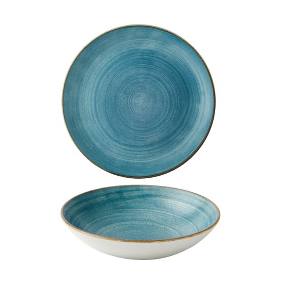 Picture of STONECAST RAW - TEAL - COUPE BOWL - 18.2CM (12) (CC-SRBE-EVB7.1)