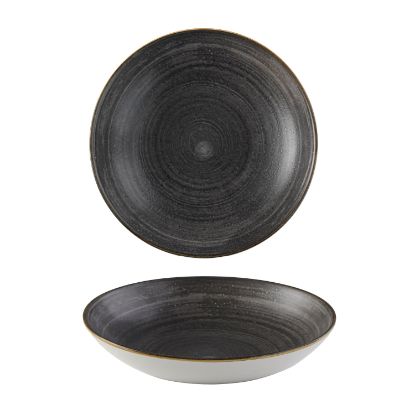Picture of STONECAST RAW - BLACK - COUPE BOWL - 18.2CM (12) (CC-SRBL-EVB7.1)
