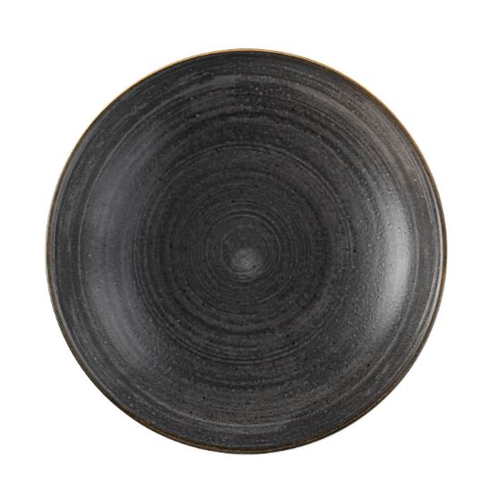 Picture of STONECAST RAW - BLACK - COUPE PLATE - 21.7CM (12) (CC-SRBL-EVP8.1)