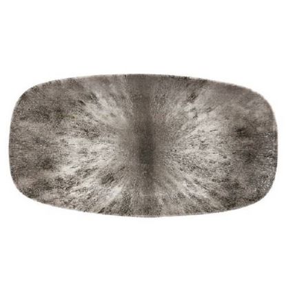 Picture of STONE - QUARTZ BLACK - OBLONG CHEFS' PLATE - 30CM X 15.3CM (12) (CC-STQB-XO11.1)