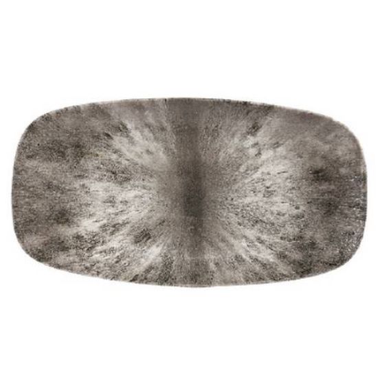 Picture of STONE - QUARTZ BLACK - OBLONG CHEFS' PLATE - 30CM X 15.3CM (12) (CC-STQB-XO11.1)