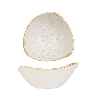 Picture of STONECAST - BARLEY WHITE - TRIANGLE BOWL - 15.3CM (12) (CC-SWHS-TRB6.1)