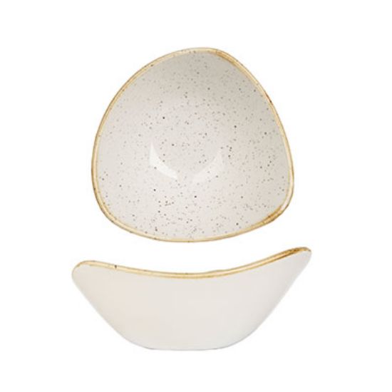 Picture of STONECAST - BARLEY WHITE - TRIANGLE BOWL - 15.3CM (12) (CC-SWHS-TRB6.1)