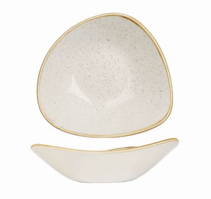 Picture of STONECAST - BARLEY WHITE - TRIANGLE BOWL - 18.5CM (12) (CC-SWHS-TRB7.1)