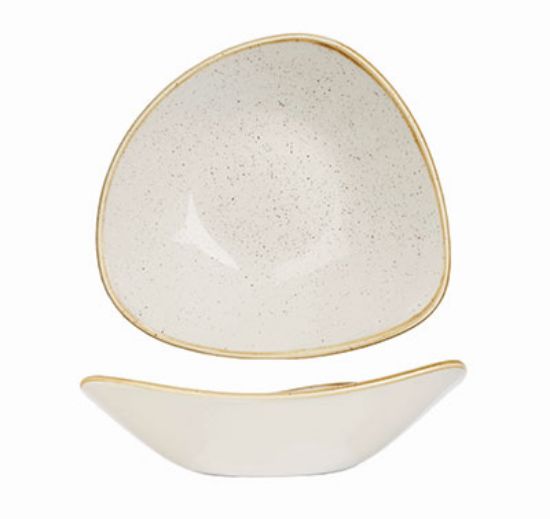 Picture of STONECAST - BARLEY WHITE - TRIANGLE BOWL - 18.5CM (12) (CC-SWHS-TRB7.1)