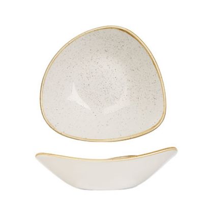 Picture of STONECAST - BARLEY WHITE - TRIANGLE BOWL - 23.5CM (12) (CC-SWHS-TRB9.1)