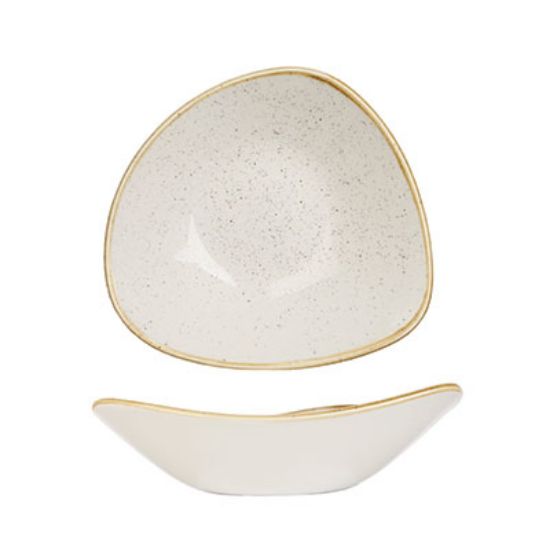 Picture of STONECAST - BARLEY WHITE - TRIANGLE BOWL - 23.5CM (12) (CC-SWHS-TRB9.1)