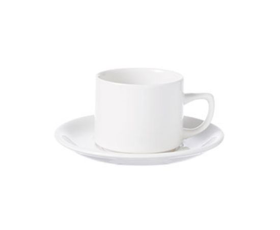 Picture of WHITE HOLLOWARE - WHITE - MAPLE TEA CUP - 200ML (24) (CC-WH-COL.1)