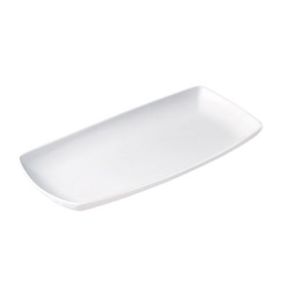 Picture of X SQUARED - WHITE - OBLONG PLATE - 35CM X 18CM (6) (CC-WH-OP14.1)