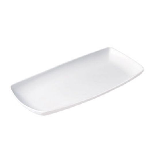Picture of X SQUARED - WHITE - OBLONG PLATE - 35CM X 18CM (6) (CC-WH-OP14.1)