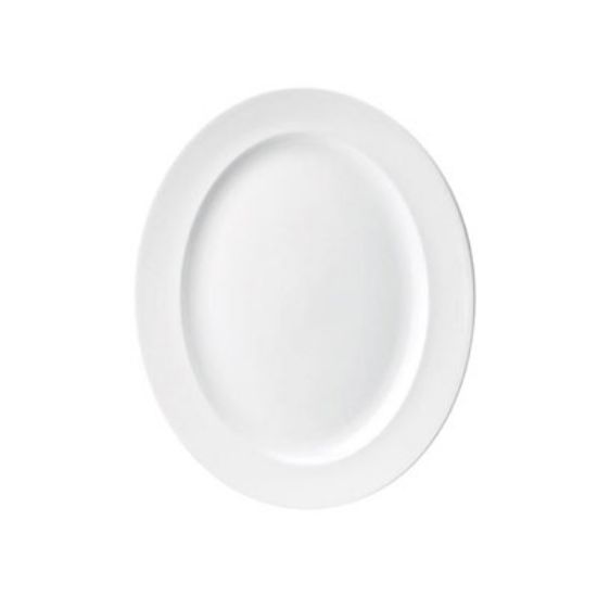 Picture of CLASSIC - WHITE - OVAL RIMMED DISH - 36CM (6) (CC-WH-RD14.1)