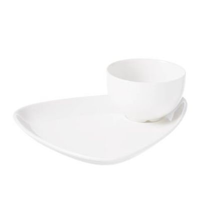 Picture of X SQUARED - WHITE - PROFILE SAUCE DISH - 60ML (24) (CC-WH-SD2.1)
