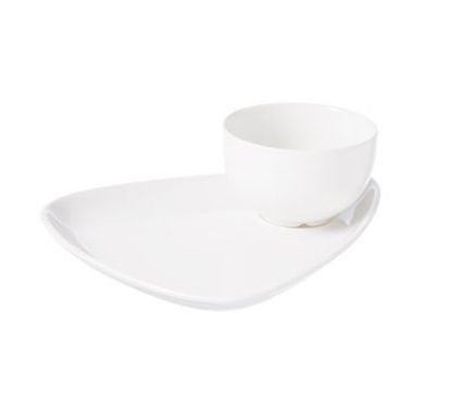 Picture of X SQUARED - WHITE - PROFILE SAUCE DISH - 4 X 8CM - 90ML (24) (CC-WH-SD3.1)