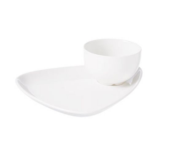Picture of X SQUARED - WHITE - PROFILE SAUCE DISH - 4 X 8CM - 90ML (24) (CC-WH-SD3.1)