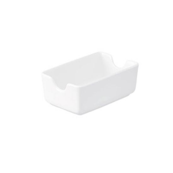 Picture of WHITEWARE - WHITE - SUGAR SACHET HOLDER - 11CM X 7CM (6) (CC-WH-SH.1)