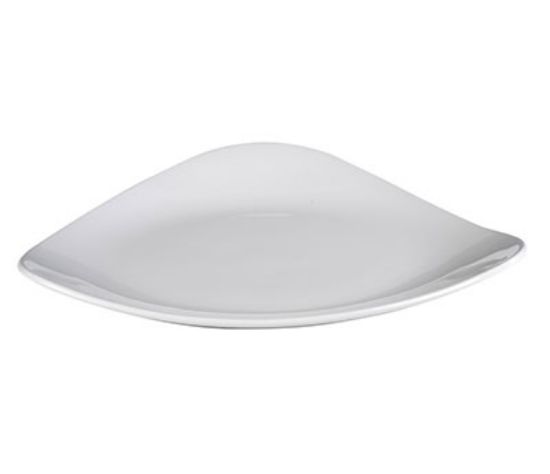 Picture of LOTUS - WHITE - TRIANGLE PLATE - 31CM (6) (CC-WH-TR12.1)