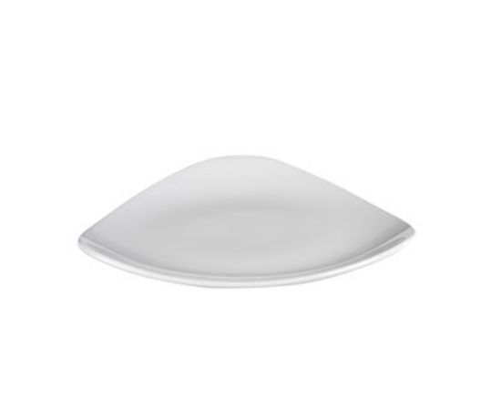 Picture of LOTUS - WHITE - TRIANGLE PLATE - 19CM (12) (CC-WH-TR7.1)