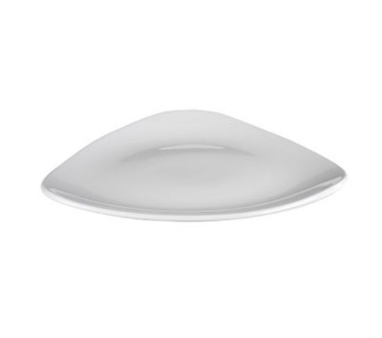 Picture of LOTUS - WHITE - TRIANGLE PLATE - 23CM (12) (CC-WH-TR9.1)