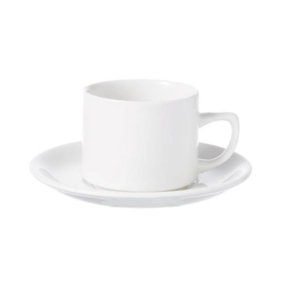 Picture of WHITE HOLLOWARE - WHITE - MAPLE SAUCER - 15CM (24) (CC-WH-TSOL.1)