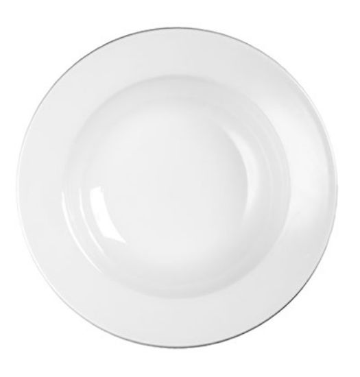 Picture of PROFILE - WHITE - RIMMED BOWL - 25CM - 500ML (12) (CC-WH-VRSB.1)