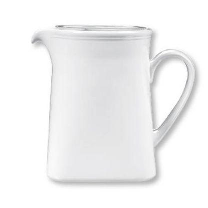 Picture of COUNTER SERVE - WHITE - SQUARE JUG - 150CL (2) (CC-WHCW-SQJ.1)