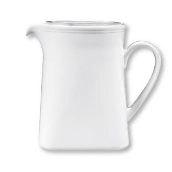 Picture of COUNTER SERVE - WHITE - SQUARE JUG - 150CL (2) (CC-WHCW-SQJ.1)